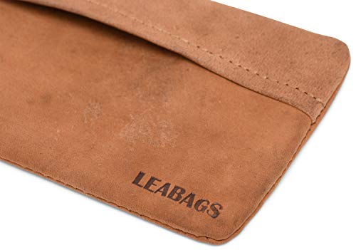 Image of LEABAGS Fort Vaux pencil case made of genuine buffalo leather in vintage look I leather case I small pencil case I 21,5x8,5cm