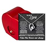 VIRAGIL Girlfriend Necklace From Boyfriend, To My Love Necklace with Preserved Red Real Rose, Jewelry Birthday Christmas Valentine's gifts For Girlfriend Box 5