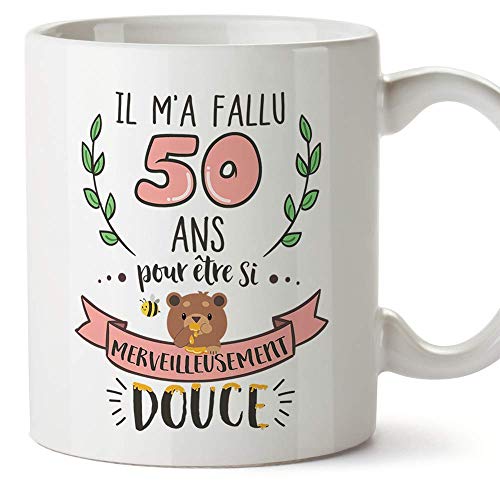 Mugffins Mug/Tasse 50 Joyeux Anniversaire - Idées Cadeaux Drôles pour Offrir