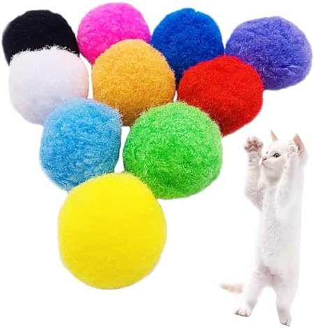 100 Pezzi Palline Di Peluche Per Gatti - Giocattoli Interattivi Con Lanciatore, Pistola Silenziosa Per Divertimento - Foto 5