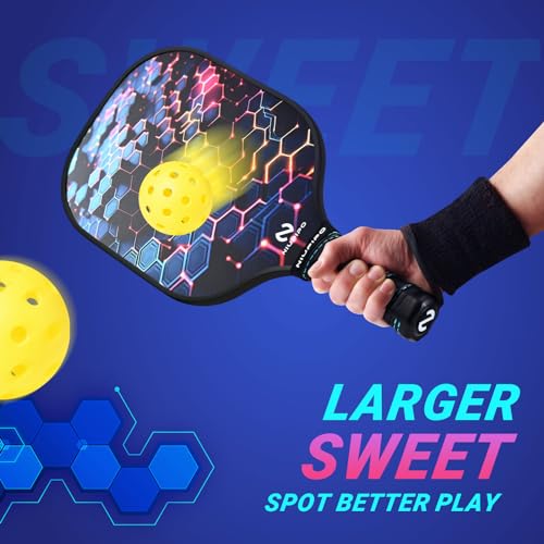 Image of niupipo Pickleball Paddles Set of 2 or 4, USAPA Approved Fiberglass Pickleball Paddle Set with Balls and Bag, Polypropylene Honeycomb Core, Lightweight Pickleball Paddles for Beginners Men Women