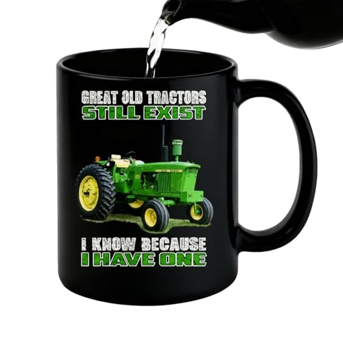 Taza de café de granja, taza de bebida novedosa con diseño de tractor para el hogar, cocina, viajes, trabajo, descanso, estudio, desayuno, noche, relajación