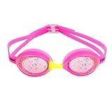 Splaqua Kids Swim Goggles - No Leak, UV Protection & Anti-Fog Lenses with Adjustable Strap, Swimming Goggles for Youth, Kids, Children | with Bonus Ear Plugs (Pink/Yellow)