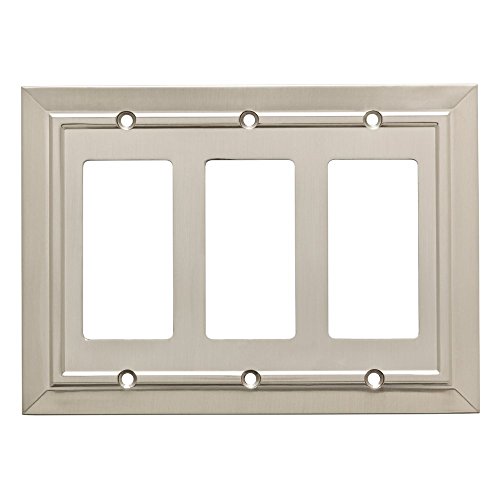 Franklin Brass W35226-Sn-C Classic Architecture Triple Decorator Wall Plate/Switch Plate/Cover, Satin Nickel #TOP15