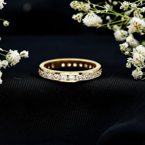 Certified Lab Grown Diamond Wedding Band, Ef-Vs Quality, Channel Set Diamond Full Eternity Ring - Ready To Gift3
