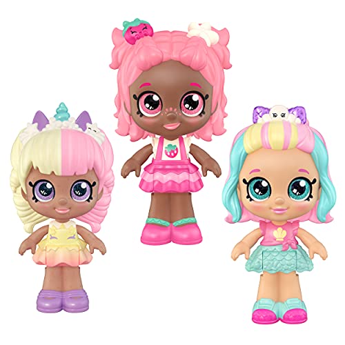 Kindi Kids- Pack de 3 Figurines bobblehead Minis articulées à Collectionner-Mystabella, Berri D'Lish et Pearlina, 50204 Cover