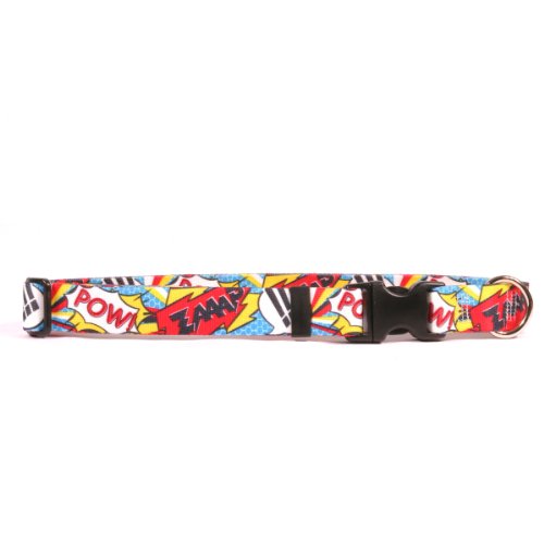 Image of Yellow Dog Design Art Inspired - Pop Art Standard Dog Collar, Comics Print, Large 18 inch - 28 inch (1 inch Wide), (COM106)