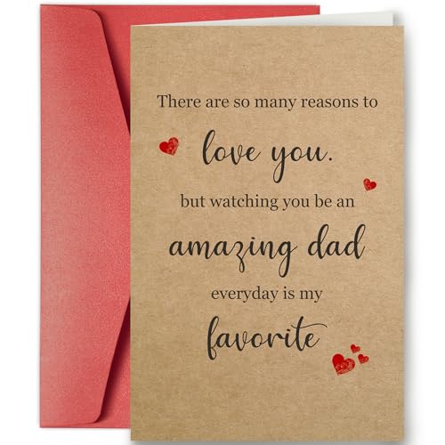 SuperShunhu Heartfelt Father's Day Card for Him, Romantic Father's Day Card for Husband, First Fathers Day Gift from Wife
