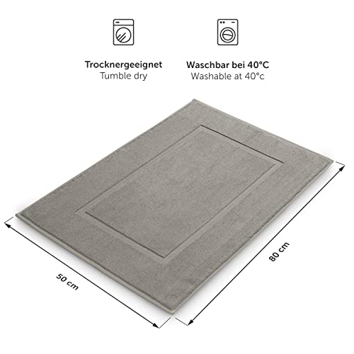 Blumtal Premium Frottier Badematte - Badeteppich Oeko-TEX® Zertifiziert, waschbarer Badvorleger 50x80cm, saugstark… – Bild 6