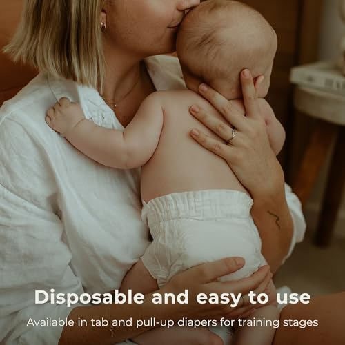 Ecoriginals - 156 Eco Infant Diapers Size 2 - Baby Diapers with 100% Plant-Based Layers, Disposable & Hypoallergenic Baby Essentials for Infant Babies - Secure Fit Size 2 Diapers (11-18lb), 6 Pack