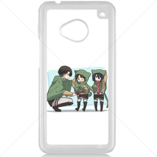 Shingeki no Kyojin Attack on Titan Manga Anime Comic Levi Mikasa Eren HTC One M7 Hard Plastic Black or White case (White)