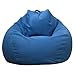 N/T Ghopy Housse de Pouf Poire (sans Remplissage!!!) Pouf de Salon, pour Grand Canapé Grande Fauteuil de Salon Chaise Longue pour Intérieur Extérieur Bleu pour Adulte Enfants L(90 * 80cm)