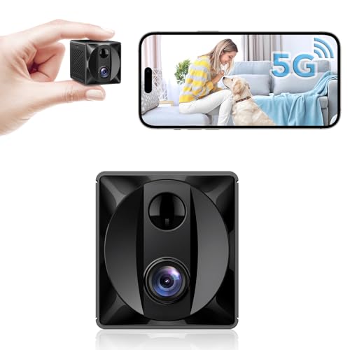 YHRBTPO 2024 Upgraded Mini Spy Camera Hidden Camera,4K WiFi Wireless Camera, 100 Days Standby Battery Life,AI Motion Detection Alerts,Nanny Cam Security Cam for Indoor,Home,Baby,Pets, Black, hyj001