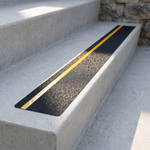 Bandas antideslizantes Kisangel de 61x15 cm con tira reflectante para escaleras exteriores 4