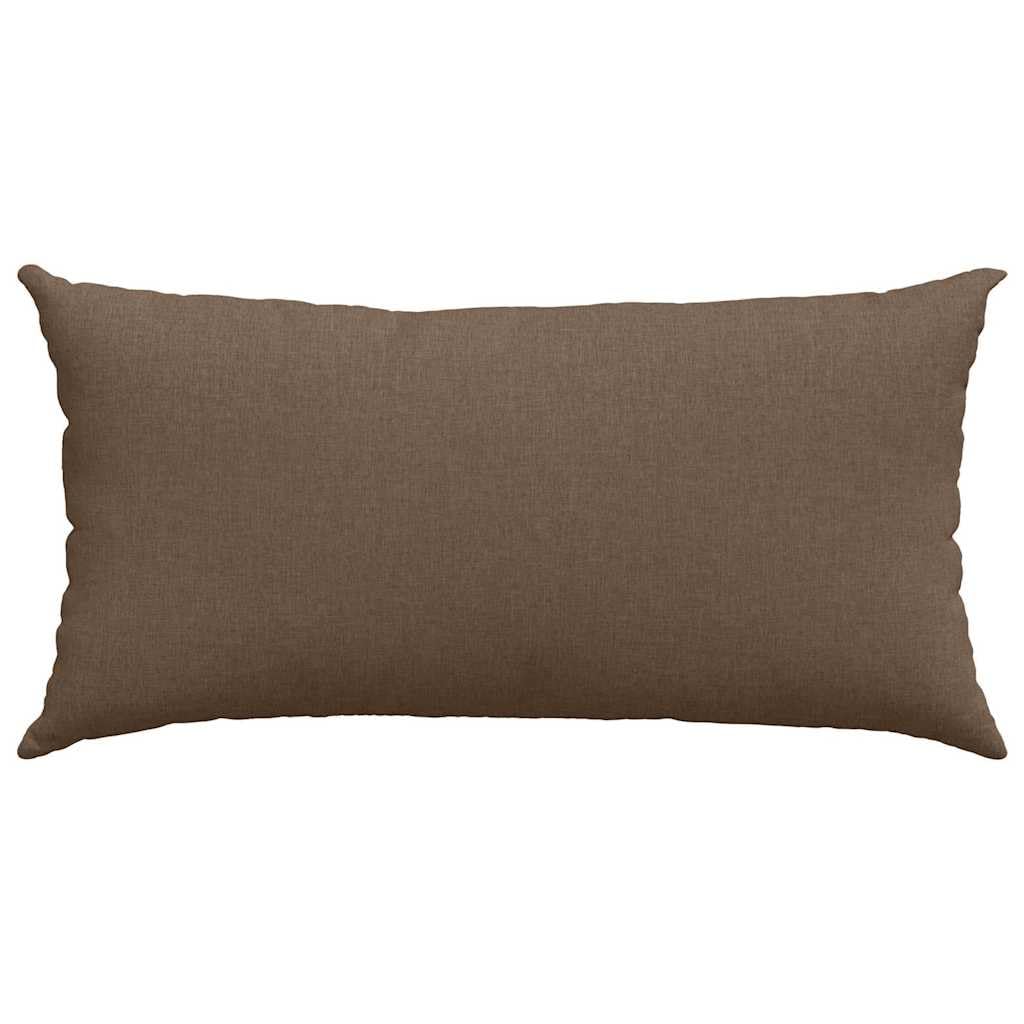 Cojín de sofá 2 piezas, marrón, 80 x 40 cm, relleno de poliéster, fundas extraíbles para salón, dormitorio