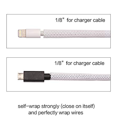 Image of Alex Tech 25ft - 1 /8 inch Cord Protector Wire Loom Tubing Cable Sleeve Split Sleeving for USB Cable Power Cord Audio Video Cable - Protect Cat from Chewing Cords - White