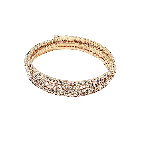 SOHI Gold Plated Contemporary Bracelet for Women and Girls | Rhinestones | hand accessories| adjustable bracelets | Handcuff, Kada, Bracelet |Indo-western jewellery for girls (7398)