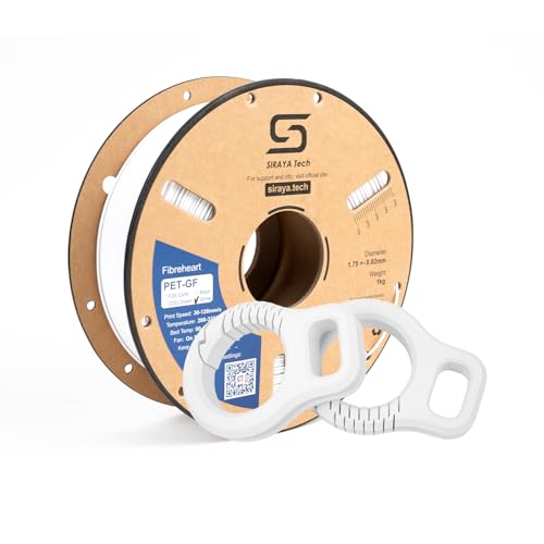Siraya Tech Fibreheart PET-GF Filament 3D – 15% fibres de verre, résistant UV, faible absorption d’humidité, haute résistance et rigidité pour...