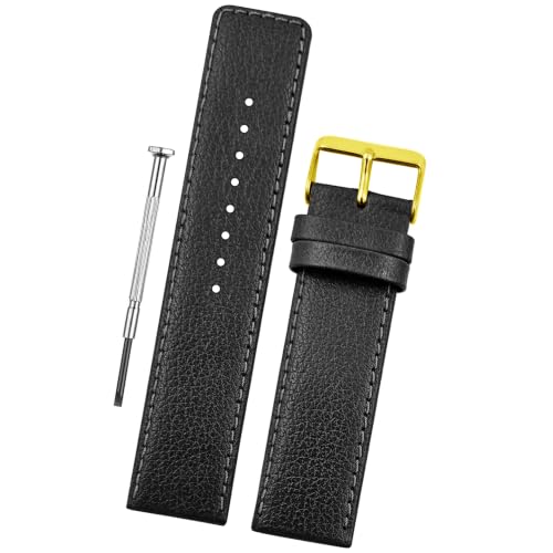 Image of DBLACK ''ATOR'' Leather Watch Strap, Pebble Design Pattern, Thin Leather Watch Belt / / For 18mm, 20mm, 22mm, 24mm, or 26mm Watch Band (Choose Your Size & Color)