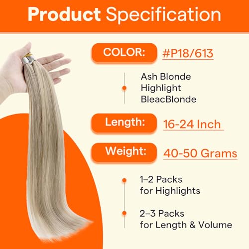 Image of Full Shine I Tip Human Hair Extensions, 24 Inch 50g 50s