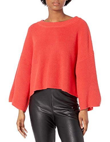 Jack by BB Dakota Women's Dibs On That Oversized Rib Knit Sweater, Coral, Medium