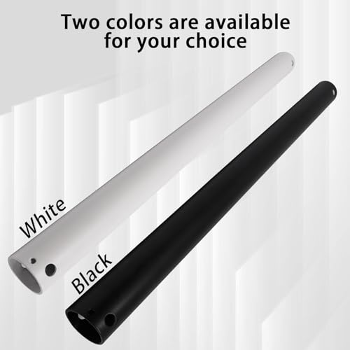 Image of 16 Inch Ceiling Fan Extension Rod, 1 Inch Outside Diameter Not Threaded Ceiling Fan Downrod for a Wide Range of Fans (White)