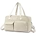 Micmores Cord Reisetasche, Sporttasche Damen 20L Weekender Wickeltasche, Ryanair Handgepäck 40x20x25, Gym Bag Geburt Krankenhaustasche Mit PVC Nasse Tasche für Fitness (Beige)