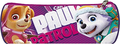 Trousse à crayons tube rond en PVC pour enfants - Multicolore - Convient pour les enfants, les adolescents, l'école, le maquillage ou les activités (Paw Patrol Girls Trousse) Cover