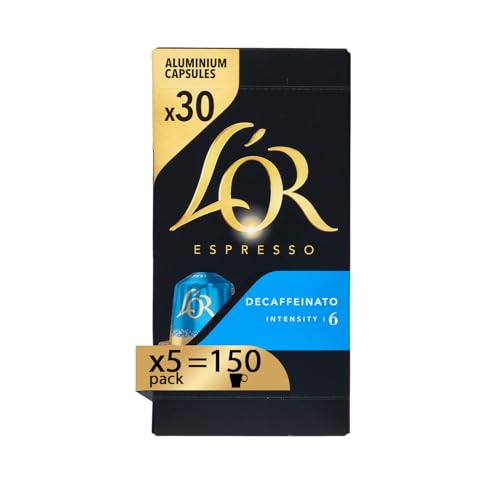 L'Or Capsule Caffè Espresso Decaffeinato - 150 Capsule - Intensità 6
