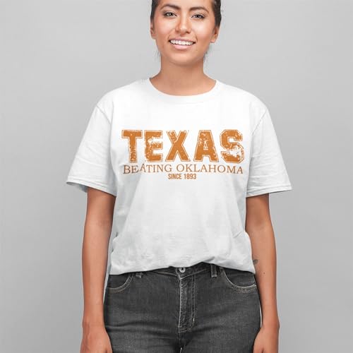 Texas Beating Oklahoma Shirt for Men, Funny Longhorn Shirts Unisex Style Crewneck Top3