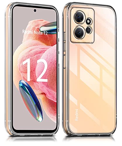 Image of WOW IMAGINE Crystal Clear Transparent Back Case Cover for Xiaomi Redmi Note 12 4G | Full Device & Camera Protection Shockproof TPU | Flexible Silicone Back Cover Case - Transparent