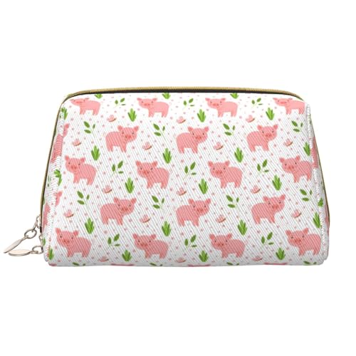 VOSERY Bolsa de maquillaje, bolsas de cosméticos de viaje para mujeres, organizador de bolsa de maquillaje de gran capacidad, bolsa de maquillaje divertida de cerditos, bonita bolsa de maquillaje
