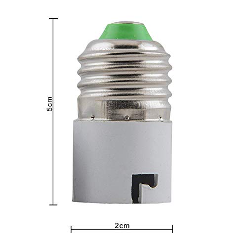 Image of Whiteray Plastic E27 to B22 Screw Base Socket Lamp Holder and Light Bulb Adapter (White) Pack of 2 Pieces