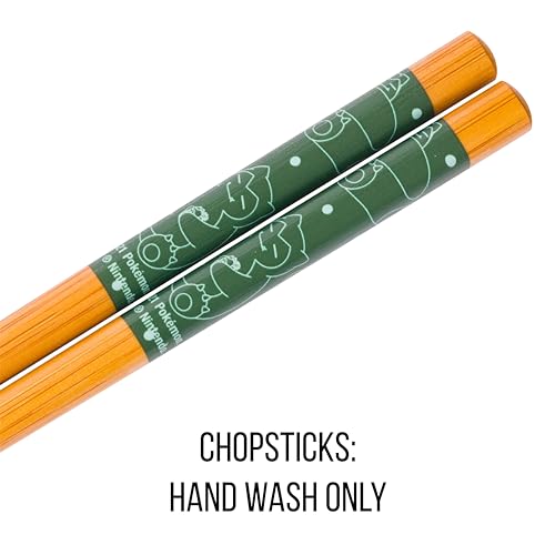 Silver Buffalo Tigela de cerâmica relaxante Pokemon Snorlax com pauzinhos, 590 ml