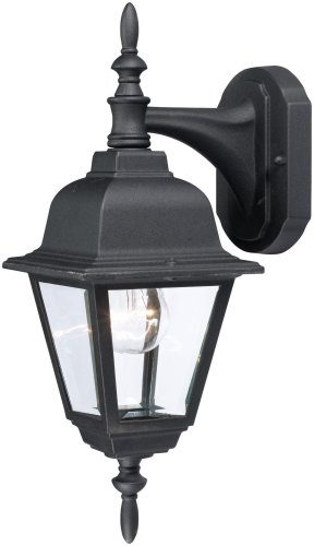 Hardware House 552364 16-1/4-Inch by 6-Inch Outdoor Lighting Fixture Textured Black