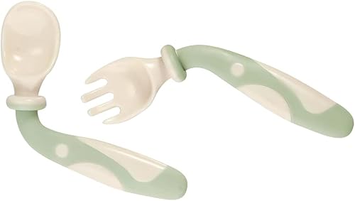 Miniatura 3 de PandaEar Juego de 6 cucharas y tenedores flexibles para bebés, cucharas de entrenamiento para aprender a alimentarse, primera etapa para niños