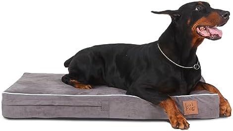 Laifug Orthopedic Memory Foam Pet(40"x 25"x 4",Slate Grey)/Dog Be...