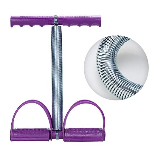 COVVY Elastic Sit Up Pull Rope Pedal Resistance Band Powerful Spring Drawstring Tummy Trimmer Equipment Portable Home Gym with Elastic Bodybuilding Fitness Slimming Training Exercise Bands (Purple)