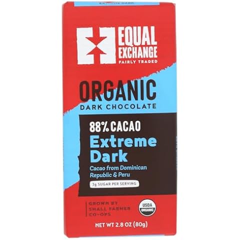 Equal Exchange Organic Chocolate Extreme Dark 88%, 2.8 Oz, 6-pack Cover