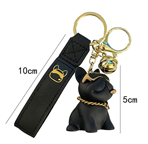 Asudaro Personalisierte Französische Bulldogge Schlüsselanhänger - Kawaii Cartoon Harz Hund Anhänger