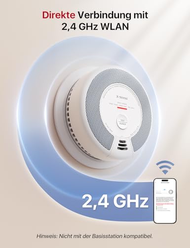 X-Sense Rauch- und Kohlenmonoxid Melder mit WLAN und austauschbarer Batterie, 2-in-1 Rauchmelder, intelligenter kombinierter Rauchmelder… – Ansicht 2