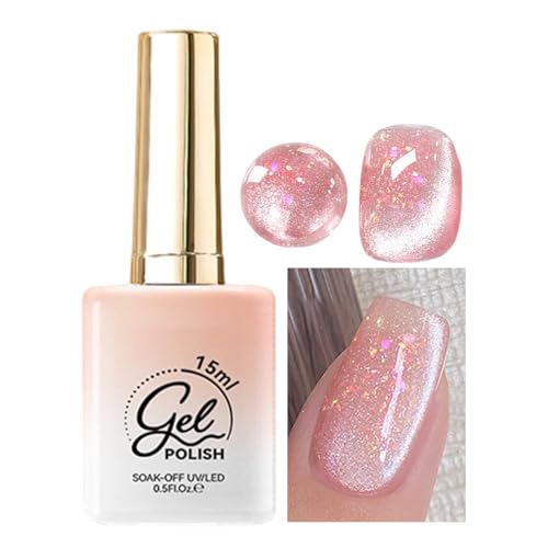 Esmalte De Uñas De Gel - 15 Ml De Brillo Magnético Esmalte De Gel - Color De Manicura De Led Uv Para Decoración Salón De Uso Diario ProfesDiseño inspirado en el verano: disfrute del eional Profesional