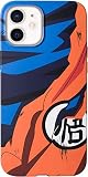 Abbery Coque de protection pour iPhone 12 Mini Anime, dessin animé japonais en TPU souple Edge Goku pour homme Coque de protection anti-chocs anti-rayures