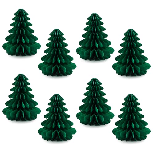 ZXShow Papierbaum matt grün Papier Weihnachtsbaum 8 Stück Set...