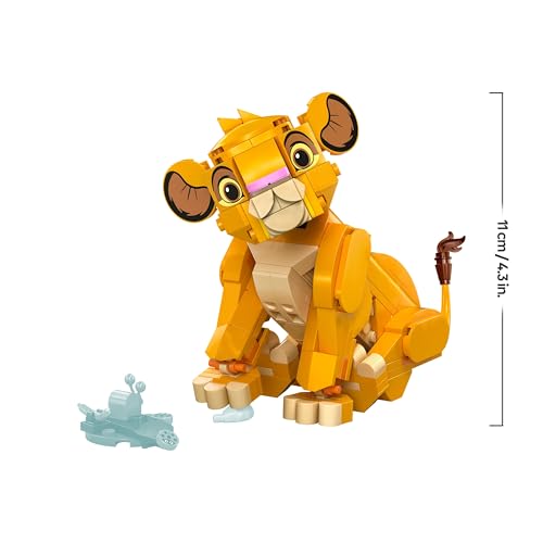 LEGO Disney Simba, Le Bébé du Roi Lion, Jouet de Construction pour Enfants, Figurine à Construire, Jouet d'Activité et de Développement pour Les Garçons et Les Filles dès 6 Ans 43243