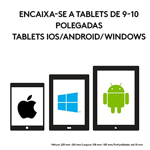 Capa Bluetooth para tablets com telas de 10