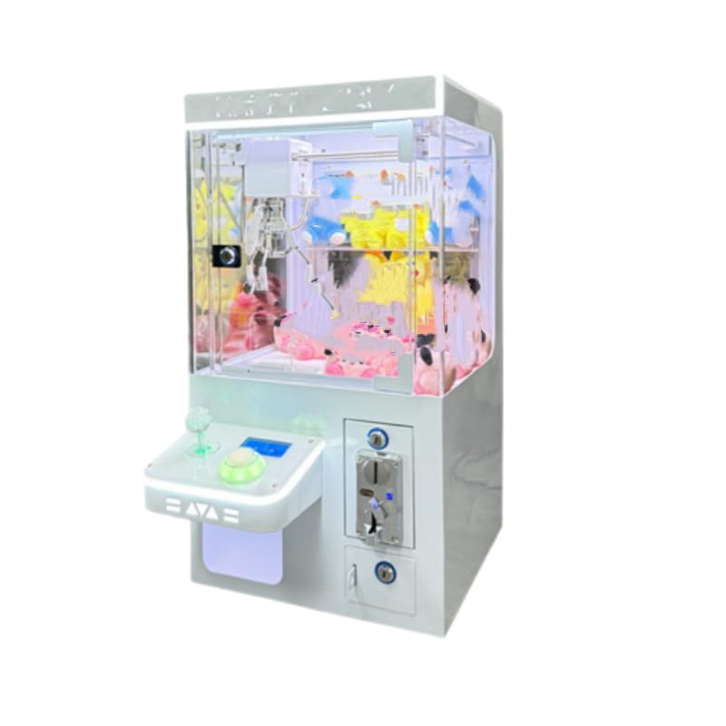 小型クレーンゲーム 三本爪クレーンアーム 業務用 自宅 本体 クレーンゲーム機 ゲームコイン100個プレゼント クレーンマシン マシン 省スペース コンパクトクレーン マシン カプセルトイマシーン カプセルトイ (家庭用/業務用ホワイト)