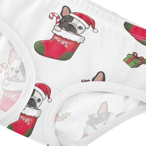 Cartoon French Bulldogs Christmas Toddler Underwear Floral 2t Cotton Cute Panties Girl Designer Underpants Briefs4