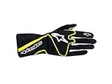 ALPINESTARS TECH 1-K RACE GLOVES - BLACK/YELLOW FLUORESCENT - SIZE M