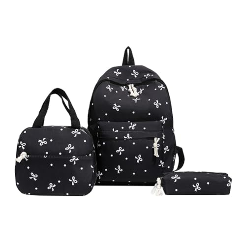 Coquette Bow Backpack - 3-in-1 Kawaii Bowknot Backpack Set for Adults, Kawaii Aesthetic Japanese Daypack With Bow